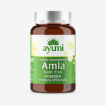 Ayumi Amla powder, a superfood rich in Vitamin C, promotes vitality and supports healthy hair and nails.