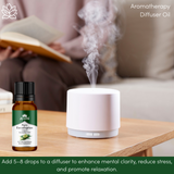 Ayumi Eucalyptus Oil, being used in aromatherapy for mental wellness