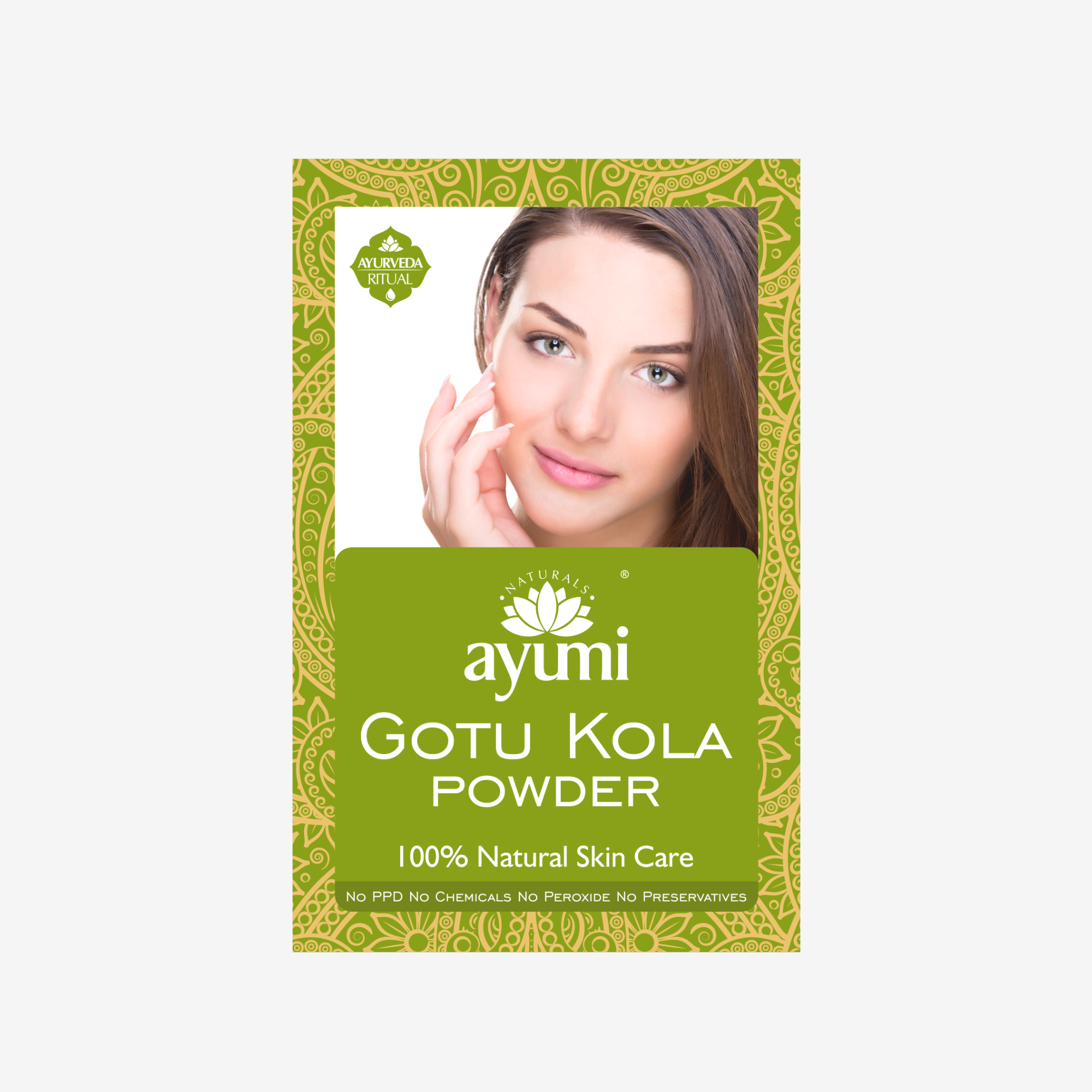 A box with Natural Centella (Gotu Kola) Powder for DIY Face wash or Mask
