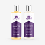 Shampoo and conditioner for shiny, voluminous hair