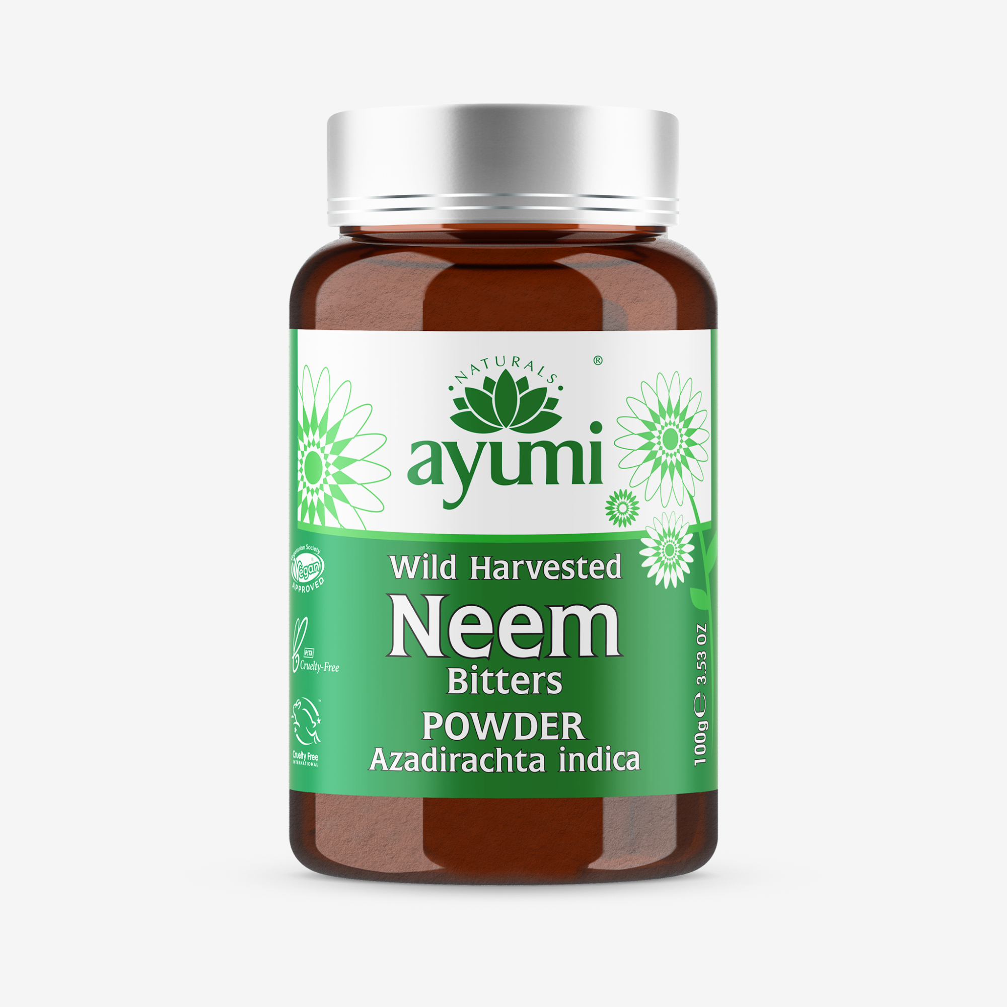 Neem Powder for clear skin, acne relief, and detox