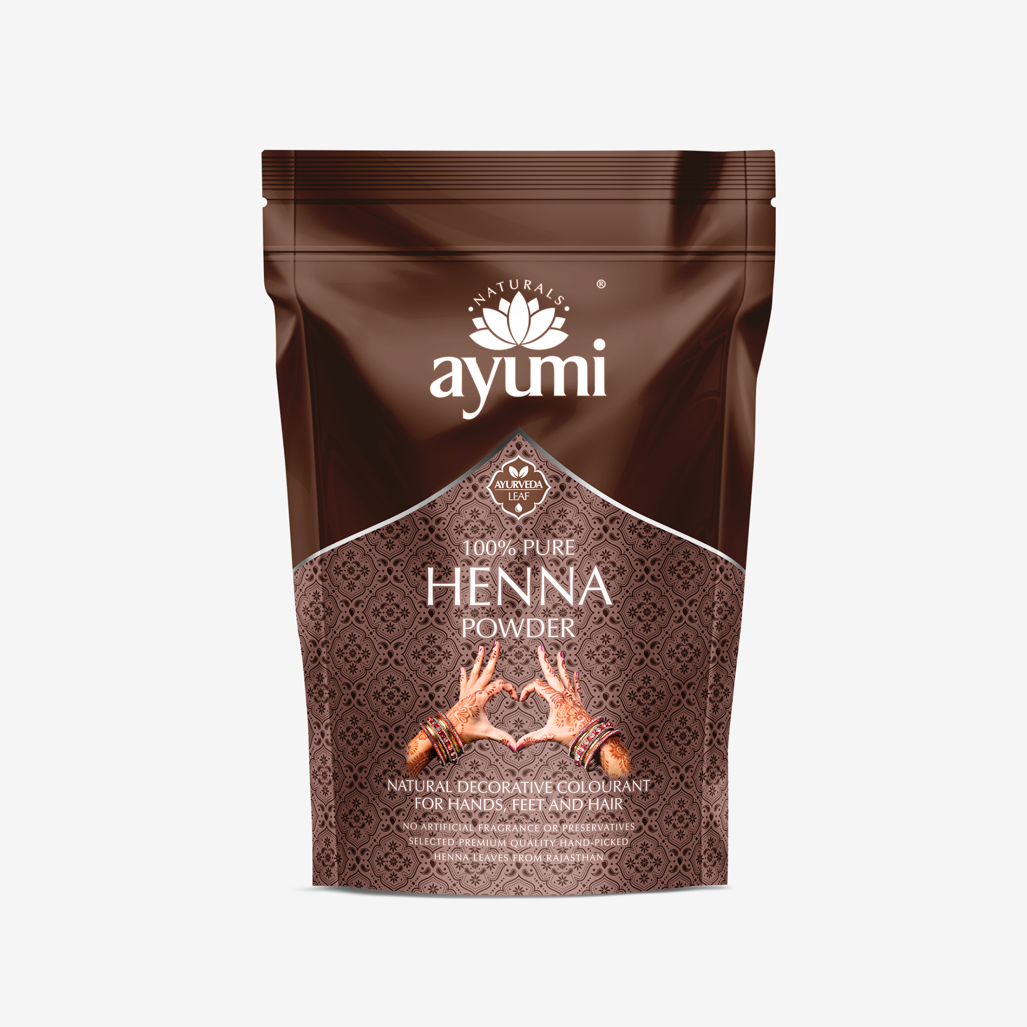 Best Pure Henna in a resealable pouch to retain freshness. Vibrant hair Colour