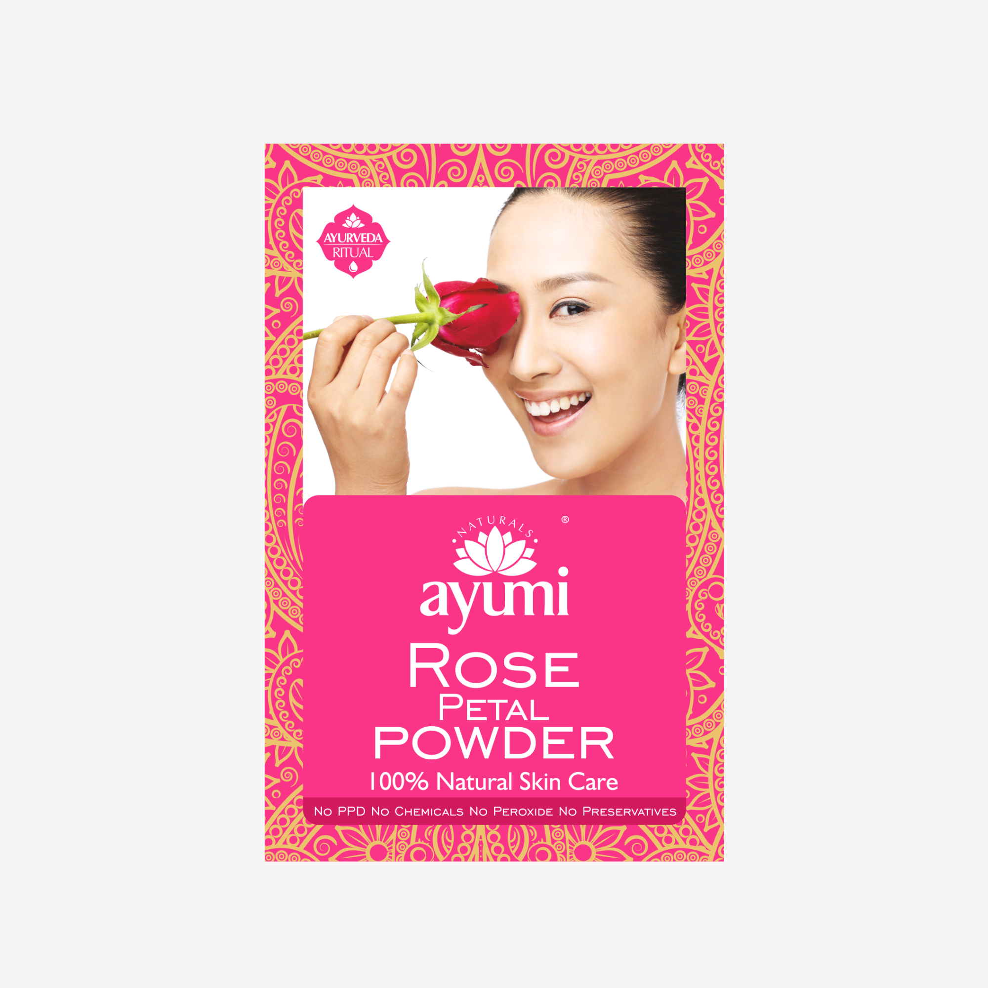 Rose Petal powder for skin & Hair - DIY Mix for Face Wash or Mask