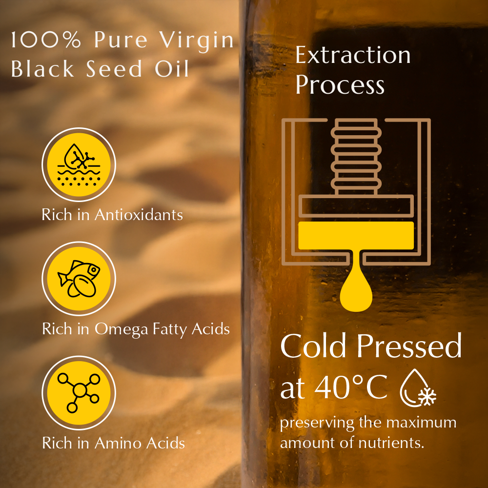 Pure Egyptian Black Seed Oil - 2.5%+ Thymoquinone