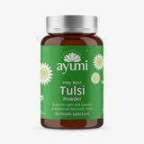 Ayumi Holy Basil Tulsi Powder bottle on a white background