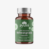 Ayumi Wheatgrass Capsules 60 Vegan Capsules Wild Harvested Triticum Aestivum Wheatgrass Powder for Energy Detox and Immunity UKbackground
