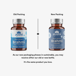 Ayumi Brahmi Capsules New and Old Packaging Comparison Bacopa Monnieri Extract Memory and Brain Health Supplement UK