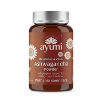 Ayumi Ashwagandha Powder bottle on a white background