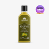 Ayumi olive oil bottle with a Bambini Baby Awards badge on a white background