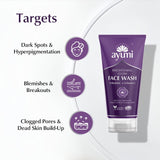 Ayumi Turmeric Face Wash Targets | For Dark spots & Hyperpigmentation | Dull Skin