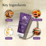 Brightening Face wash Active Ingredients | Vitamiin-C, Turmeric , Papaya , Argan Oil