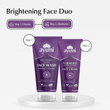 Brightening Face Wash Duo | Face Wash and Cream Combo | Turmeric Face Wash Routine