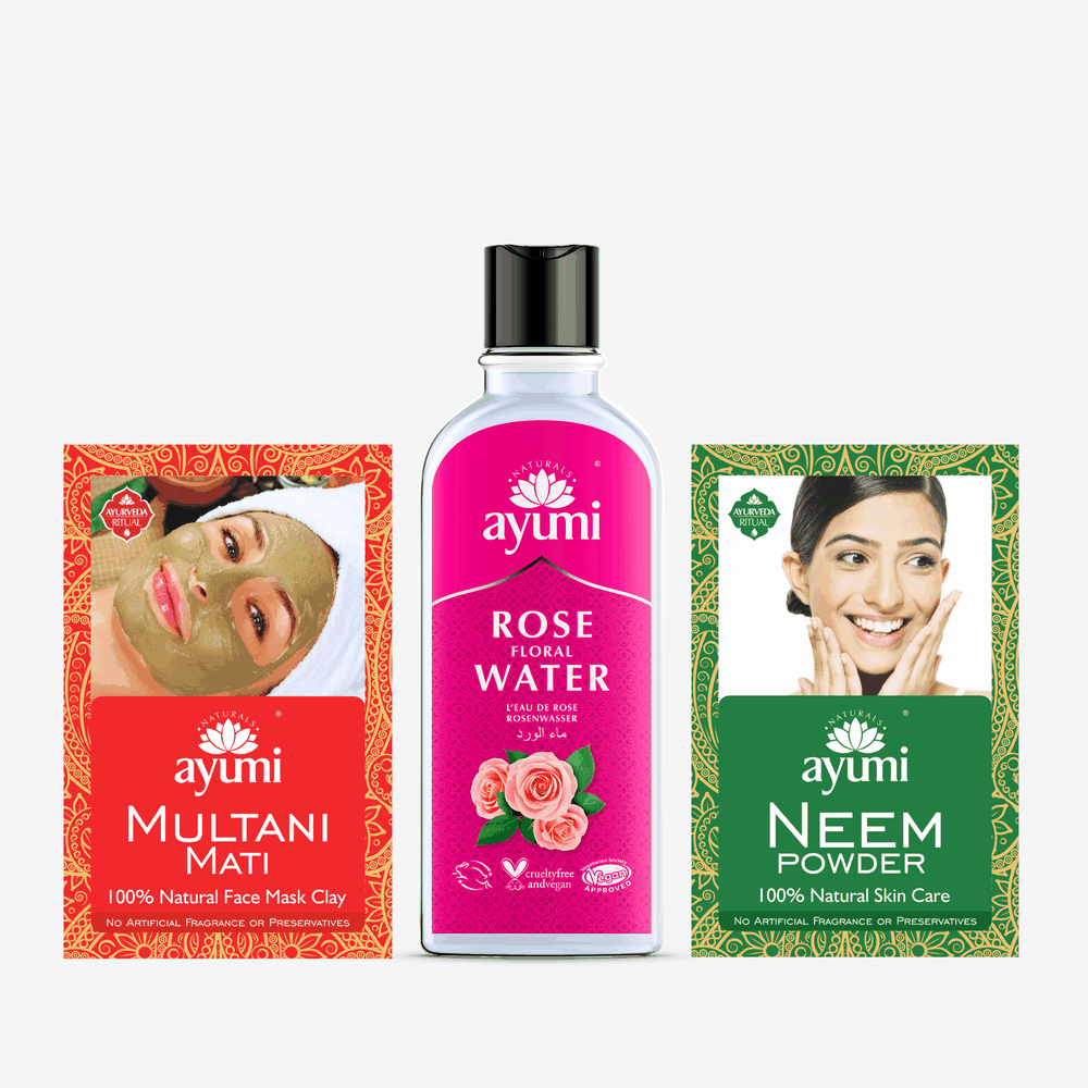 Rose Water | Multani Mitti | Neem Mask | DIY Oil Control Trio