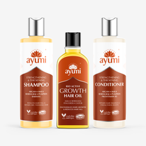 Hair Growth Trio: Oil, Shampoo and Conditioner Set