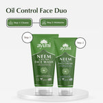 Oil Control Face Wash Duo | Face Wash and Cream Combo | Neem Face Wash Routine