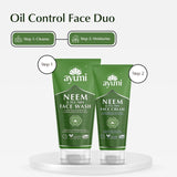 Oil Control Face Wash Duo | Face Wash and Cream Combo | Neem Face Wash Routine