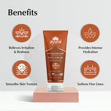 Ayuni Sandalwood Face Cream tube with benefits listed on a light gray background