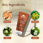 Gentle Face wash Active Ingredients | Sandalwood, Ylang Ylang, Jojoba, Jasmine