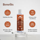 Ayuni hydrating face toner bottle with benefits listed on a white background